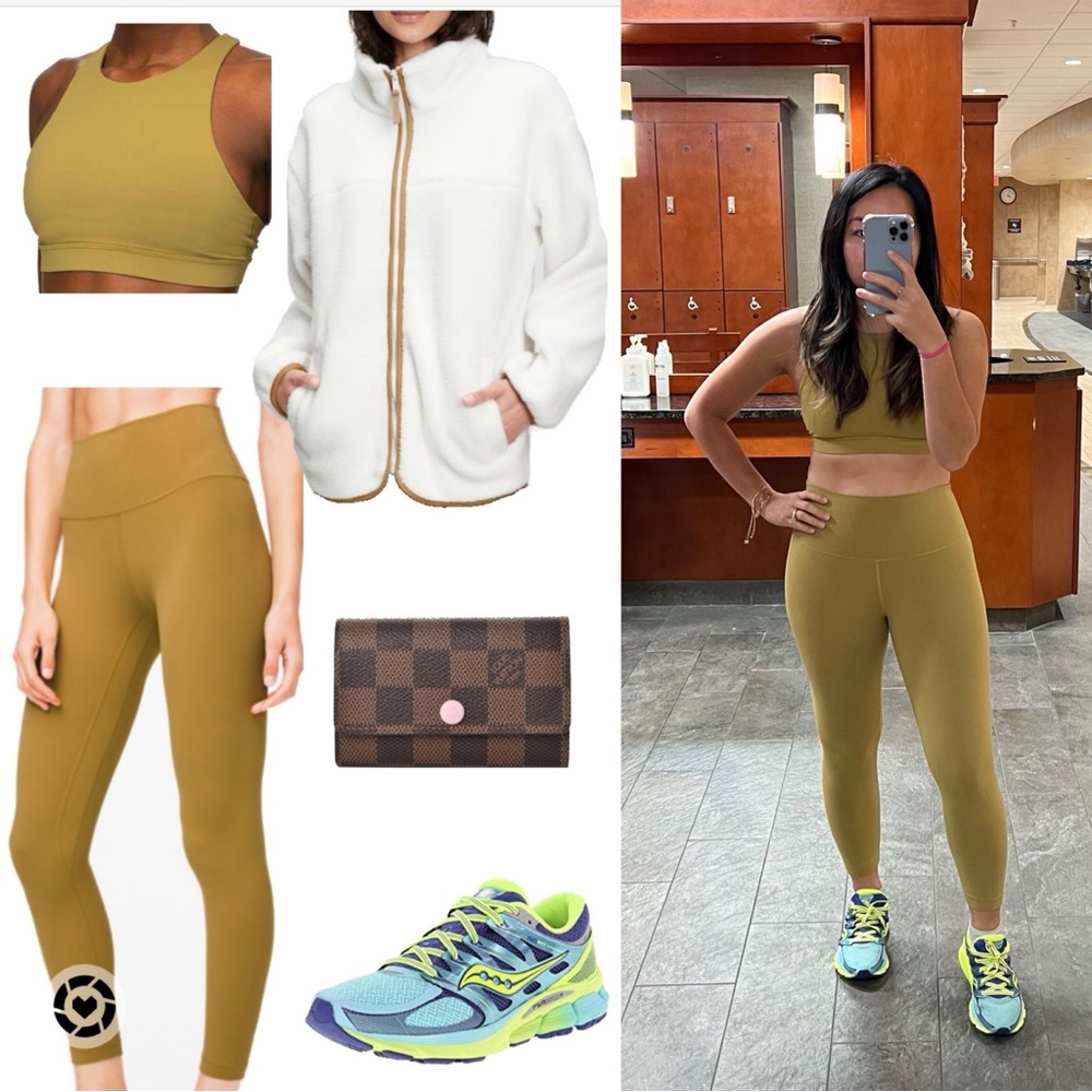 lululemon athletica Olive/Tan High-Rise Align Leggings